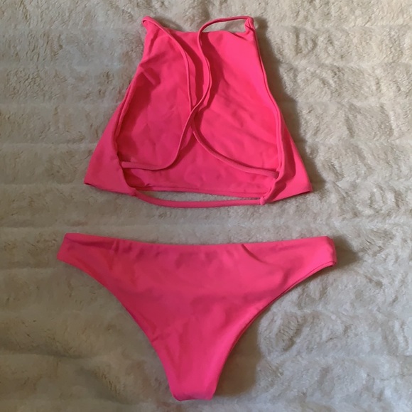Hot Pink Stone Fox Swim Set - Picture 3 of 7